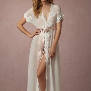 BHLDN bridal robe and hanger